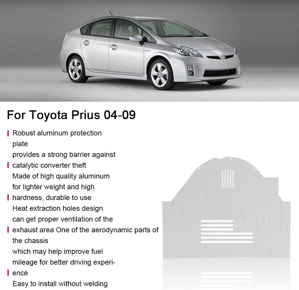 Aluminum Anti Theft Catalytic Converter Protection Shield for Toyota Prius 2004-2009 R842