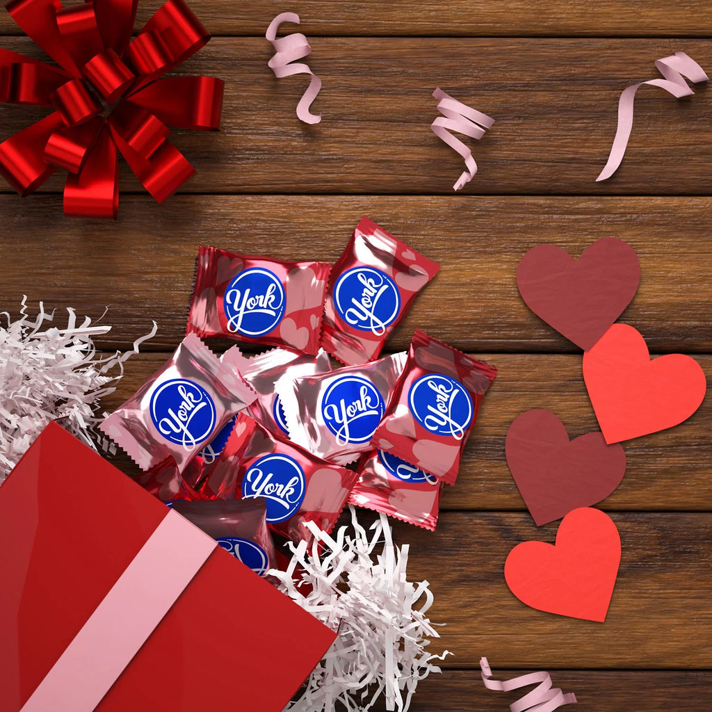 Dark Chocolate Peppermint Patties Hearts Candy, Bag 9.6 oz N849
