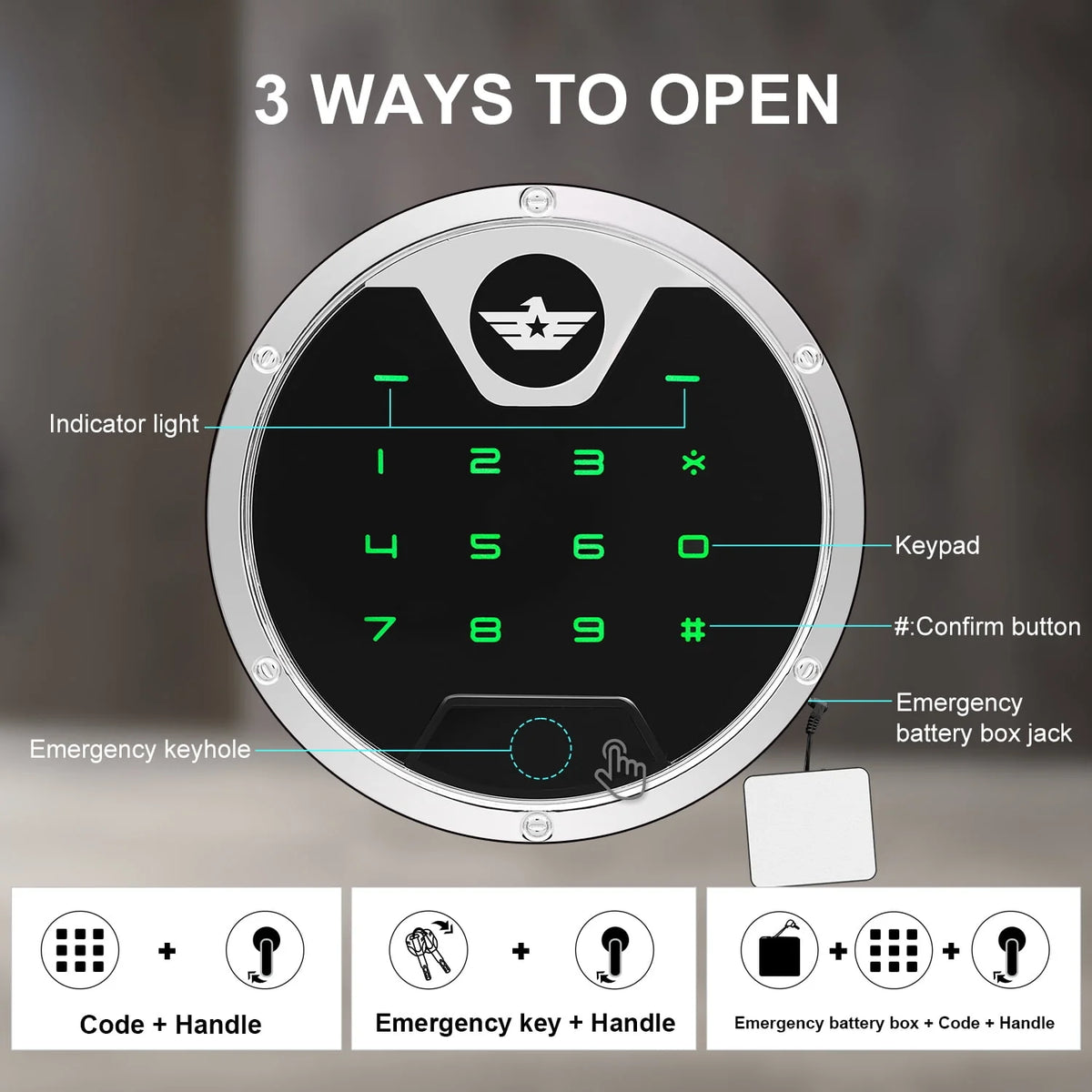 Biometric Fingerprint Long Gun Safe with Alarm System G7530
