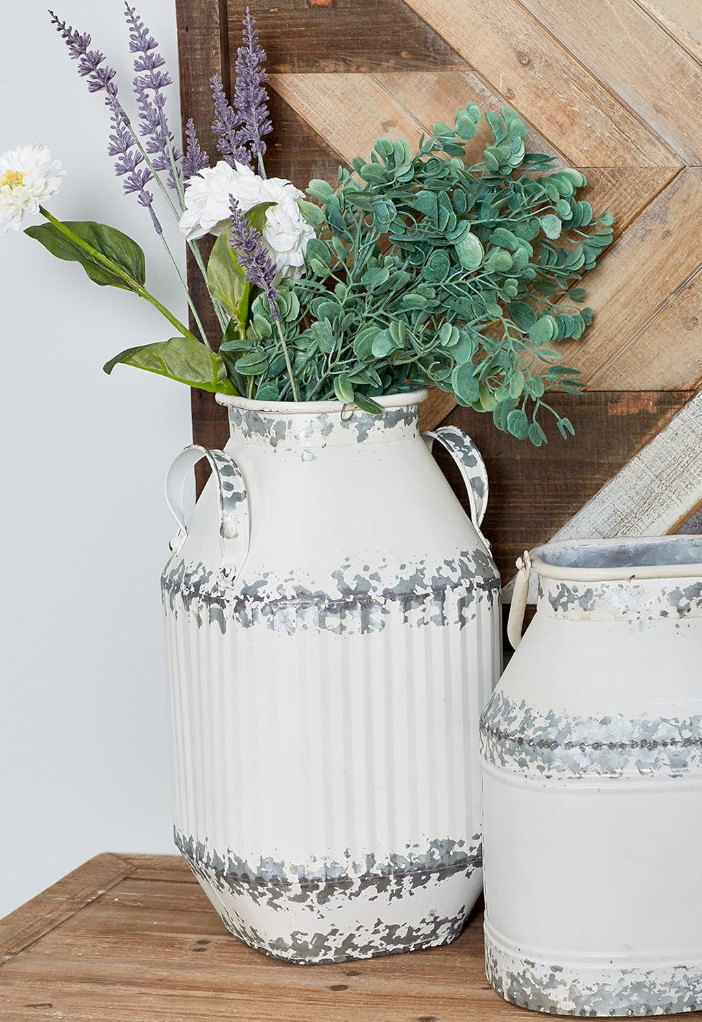 White Decorative Milk Can A713121