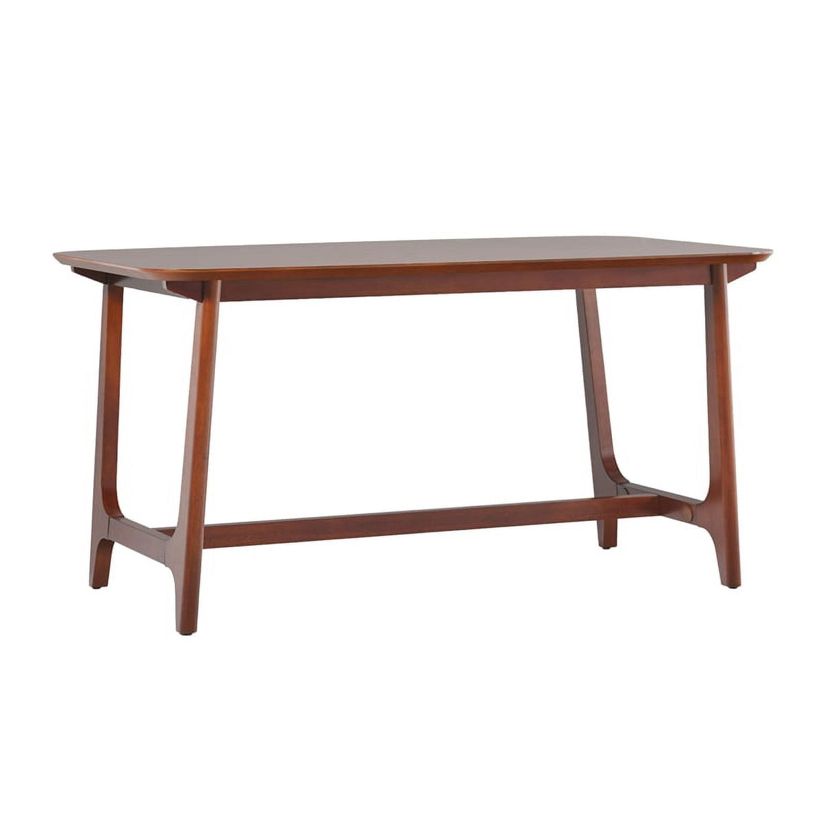 Mid-Century Wood Dining Table with Trestle Base in Walnut C802168