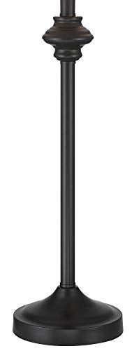 Set of 2 Dark Bronze Brown Metal Table Lamps Y58212