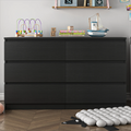 White Wood 6 Drawer Dresser I2920