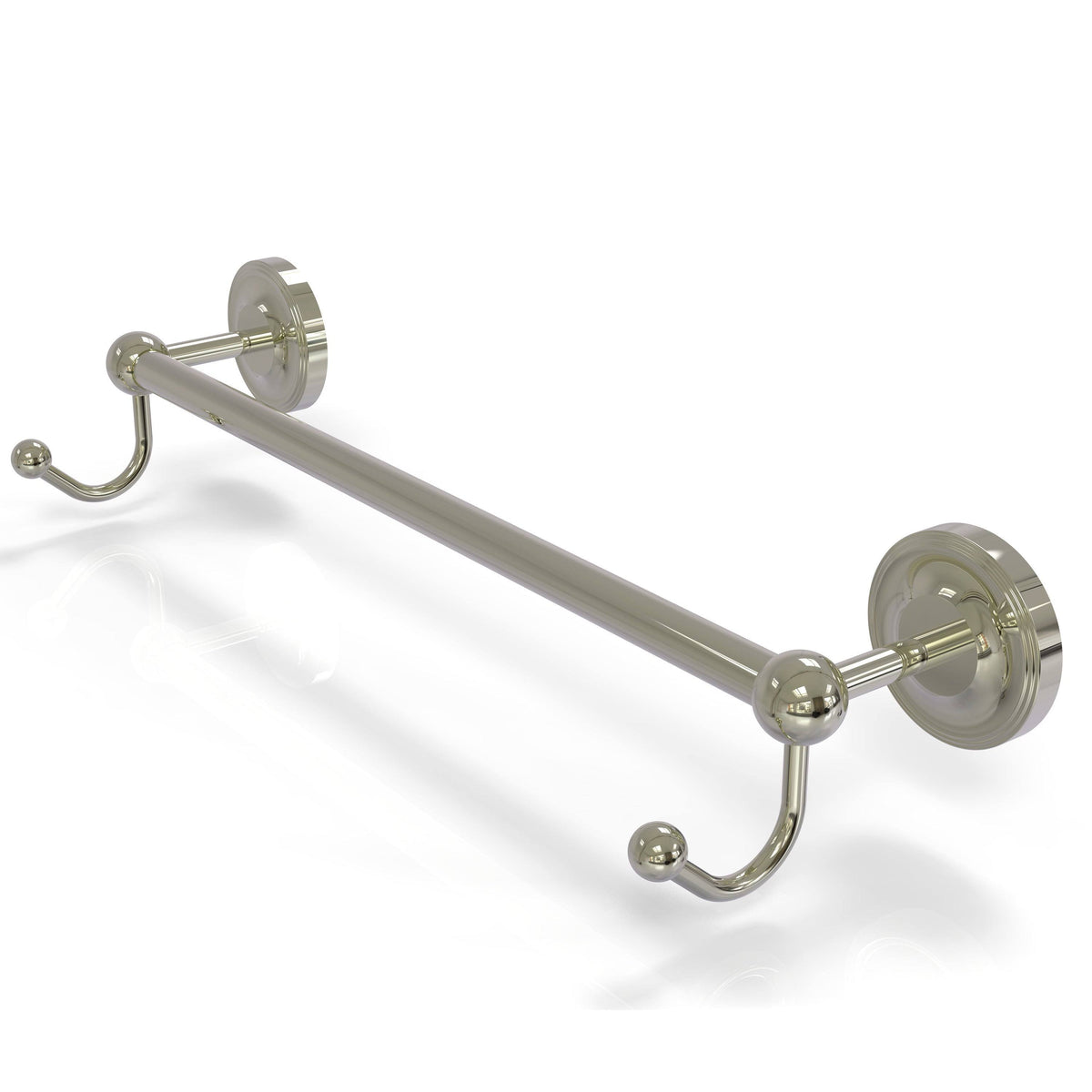 Matte Black 24 inch Towel Bar with Integrated Hooks E8391