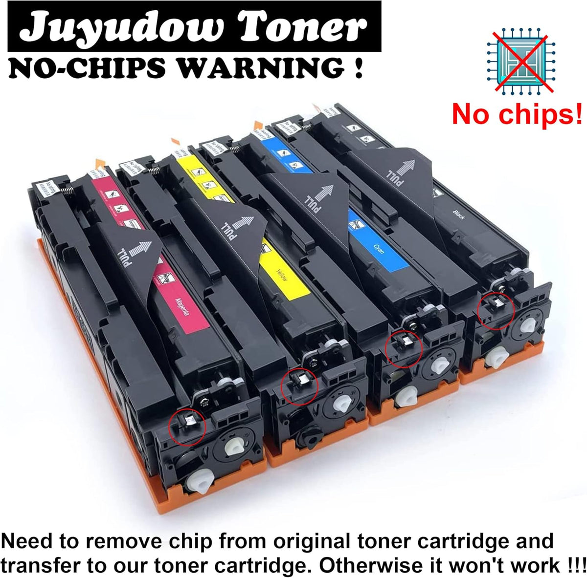 Black Cyan Yellow Magenta Toner Cartridge 4 Packs U626457