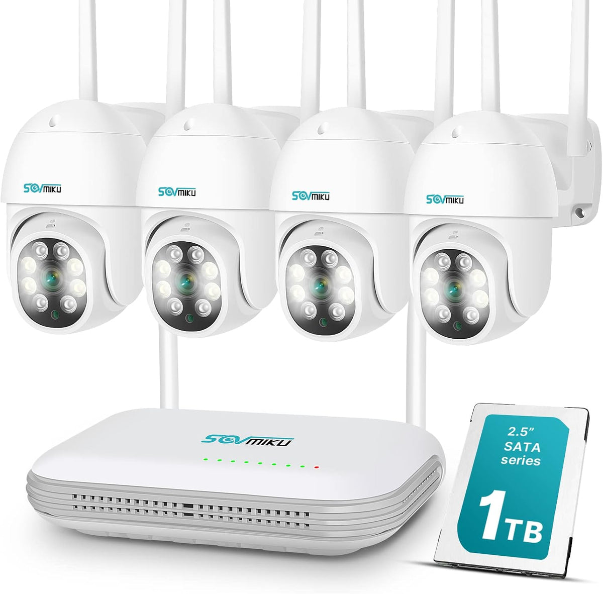 2K WiFi Pan Tilt Security Camera with Color Night Vision D377078