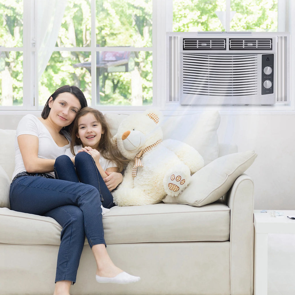 5000 Btu 115v Window Air Conditioner with Multi-Speed Fan, White A691