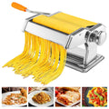 Silver Pasta Maker with 6 Thickness Settings and Rollers Cutter V503571