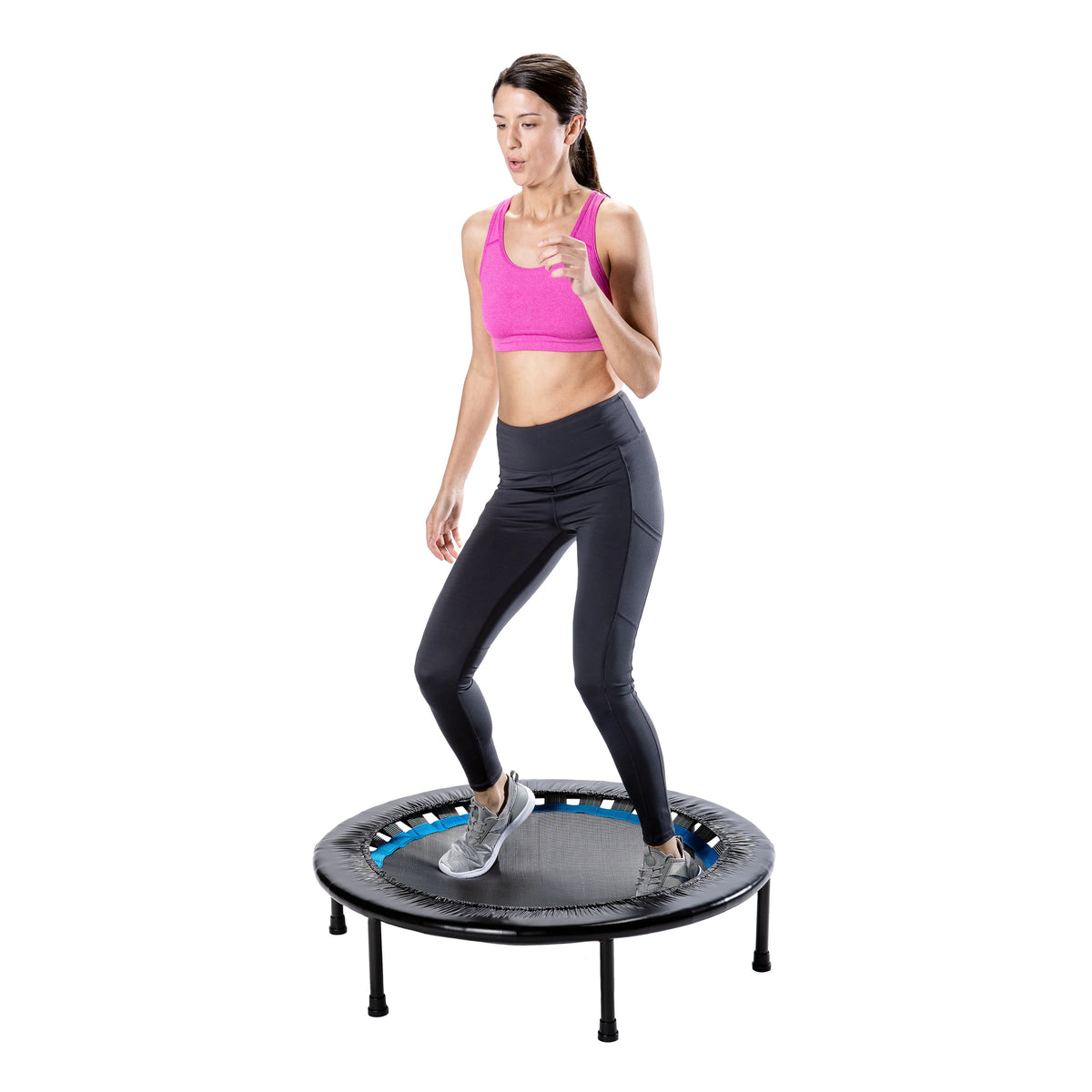 36"Wx36"Dx12"H Black Trampoline with Monitor and Adjustable Incline I22797