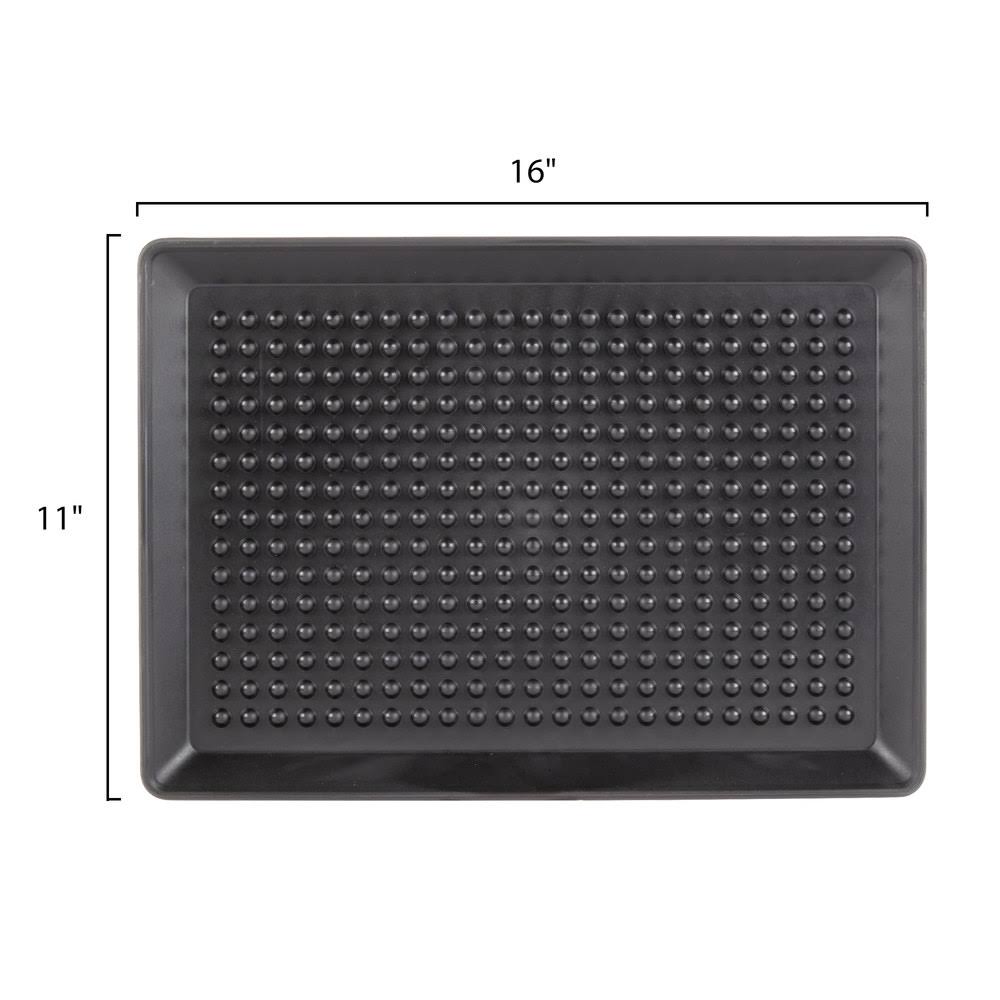 Charcoal Polypropylene Pizza Tray - 12/Case Q8257
