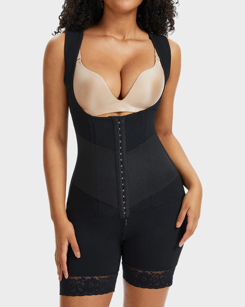 Double-Layer Open Bust Full Body Shaper A839