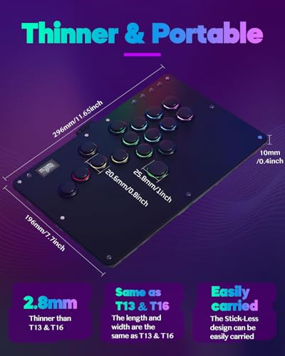 All-Button Arcade Controller 16Keys Black W16561