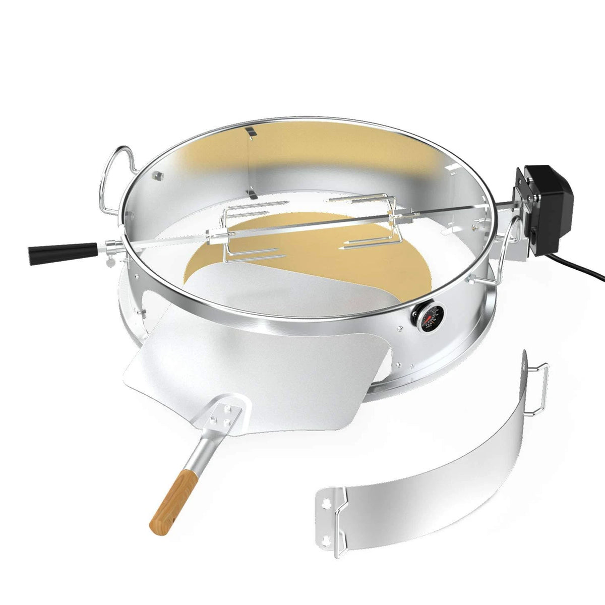 Stainless Steel Rotisserie Ring Kit for Weber 22 1/2x22 Kettle Grills A154
