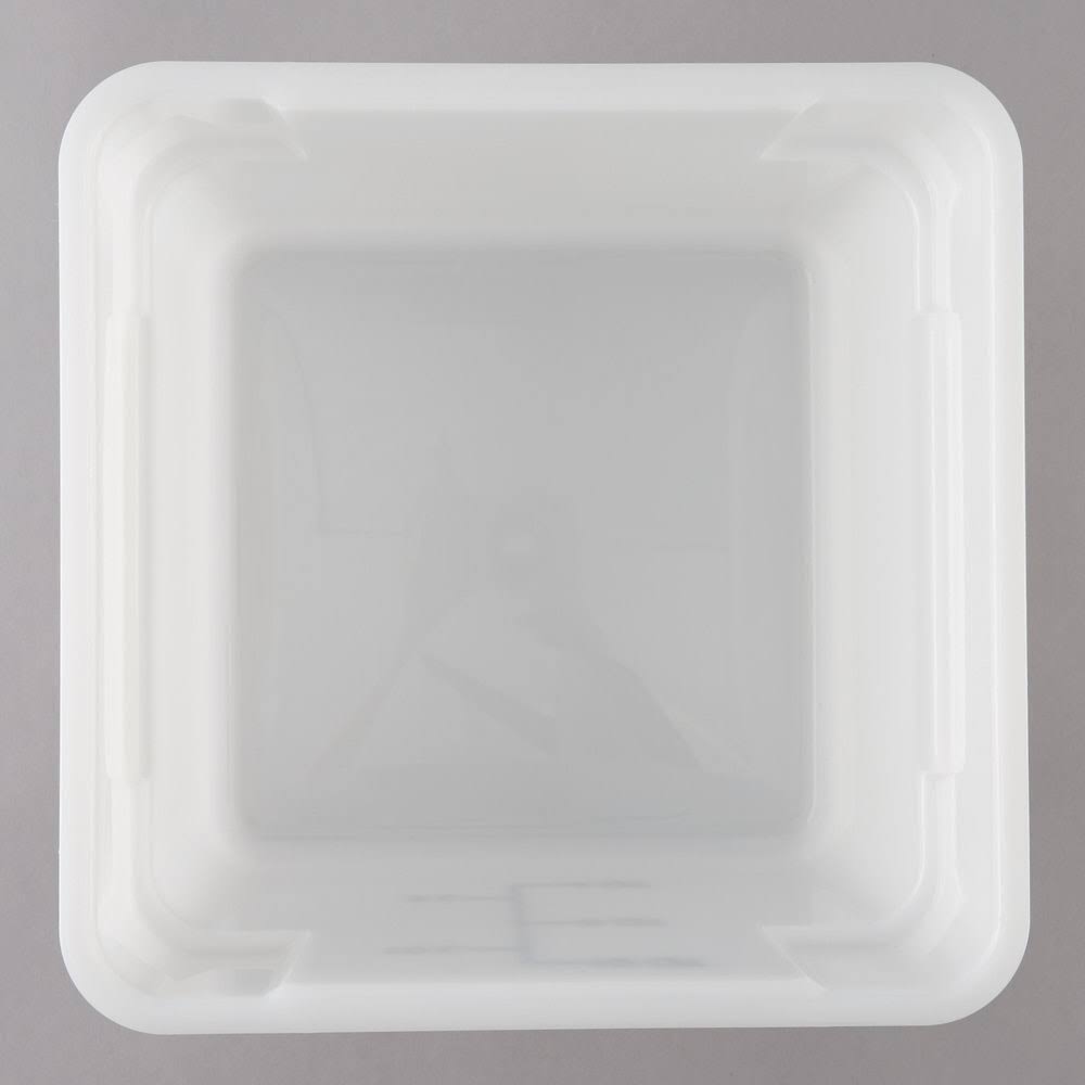 White 12 qt. Square Food Storage Container N776