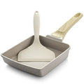 Nonstick Granite Omelette Pan with Spatula, 6" x 7" (Grey) S800521
