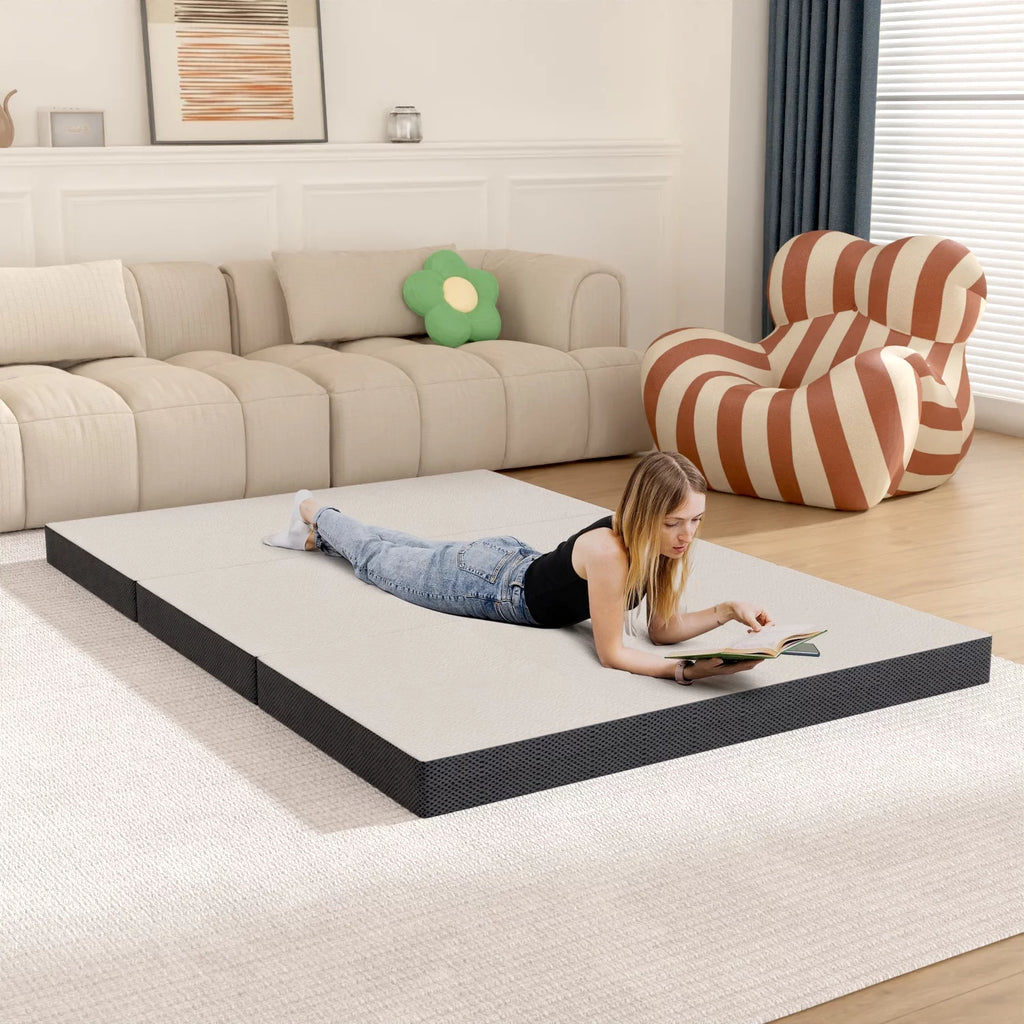 3 Inch Foldable Queen Mattress with Washable Cover O25227