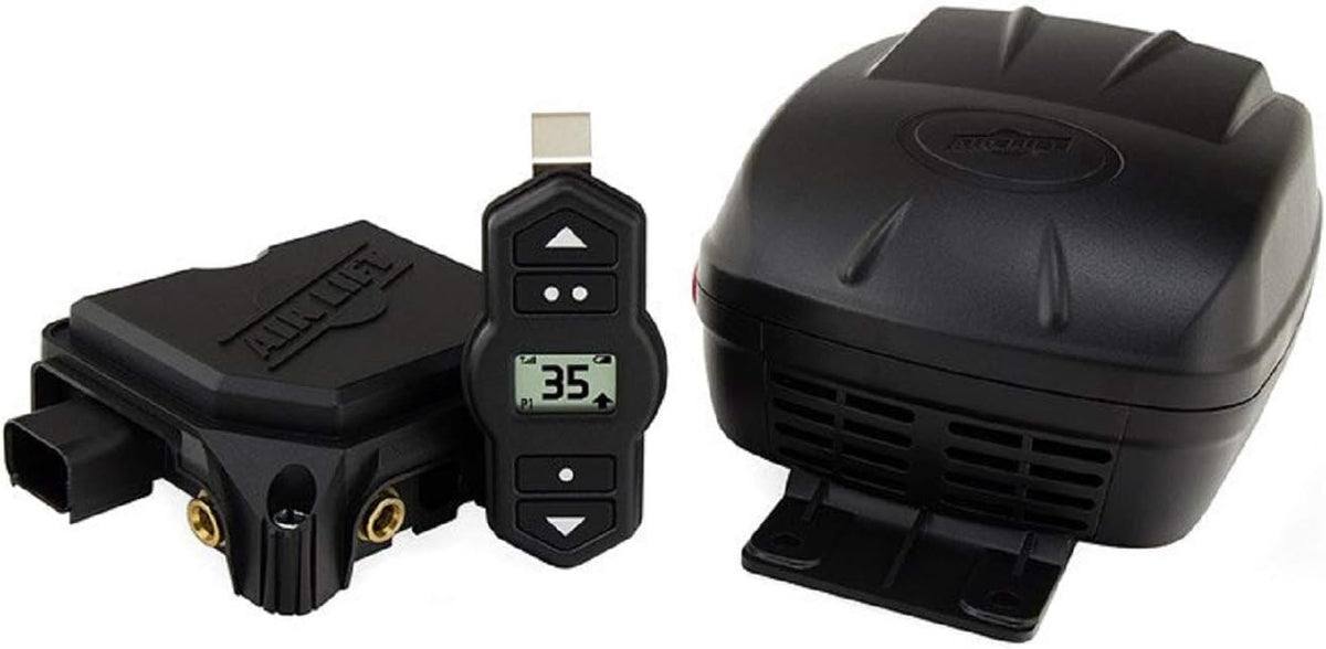 Set of Wireless On-Board Air Compressor System with Rear Load Lifter 5000 Kit for Ford F-150 Pickup 4WD M51037