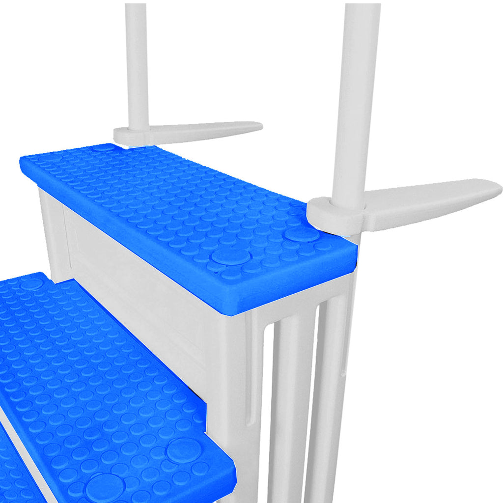 White Anti-Slip In-Pool Steps for Above Ground Pools C9104