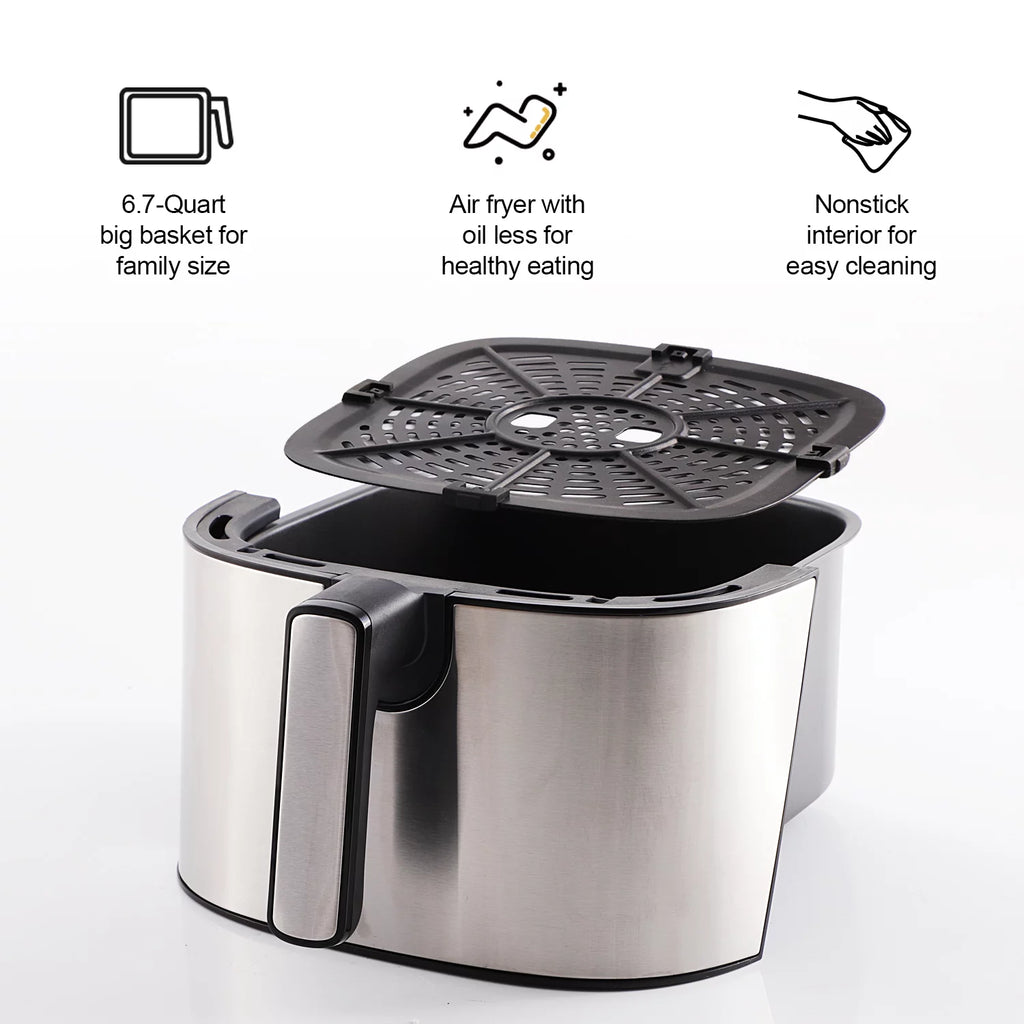 6.7 Quart Digital Stainless Steel Air Fryer H28316