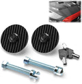Black Carbon Fiber Hood Pins Latch Kit Pack of 2 Z5805