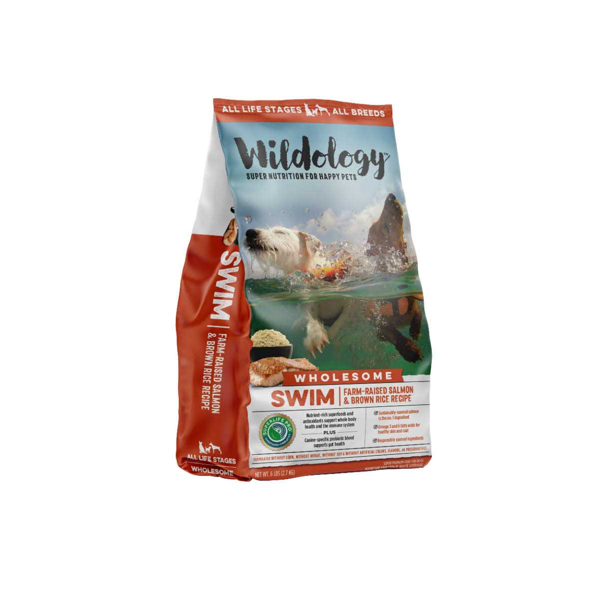 Farm-Raised Salmon & Brown Rice Recipe Dog Food Y969