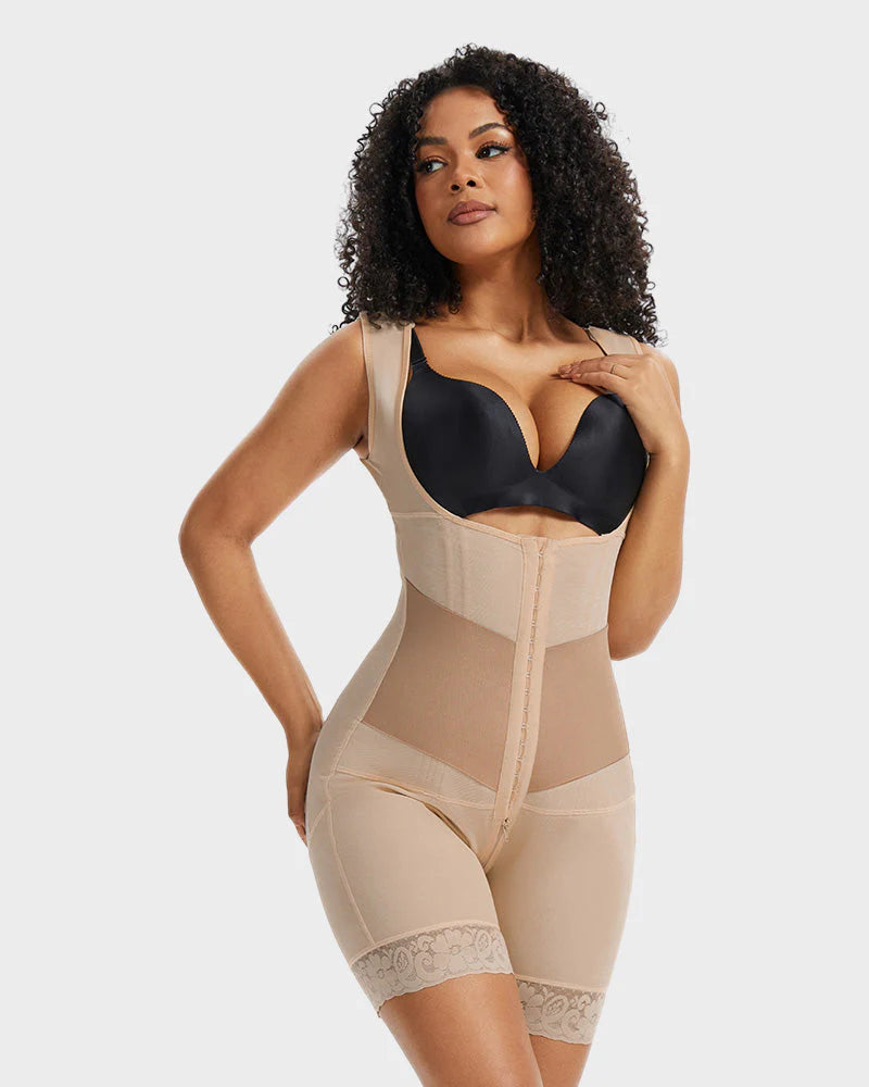 Double-Layer Open Bust Full Body Shaper A839