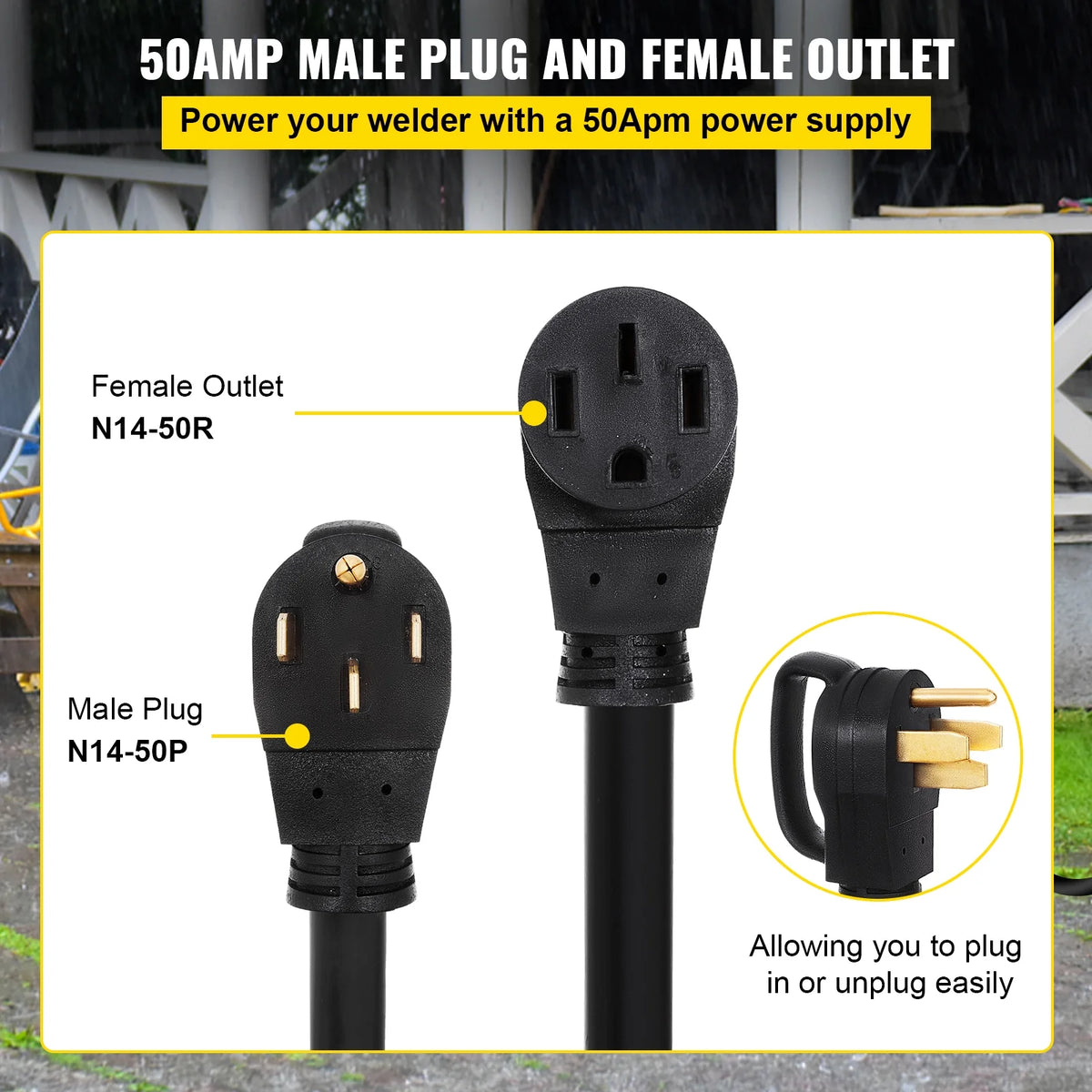 30Ft 50 Amp RV Extension Cord Copper Wire with Handles U806288