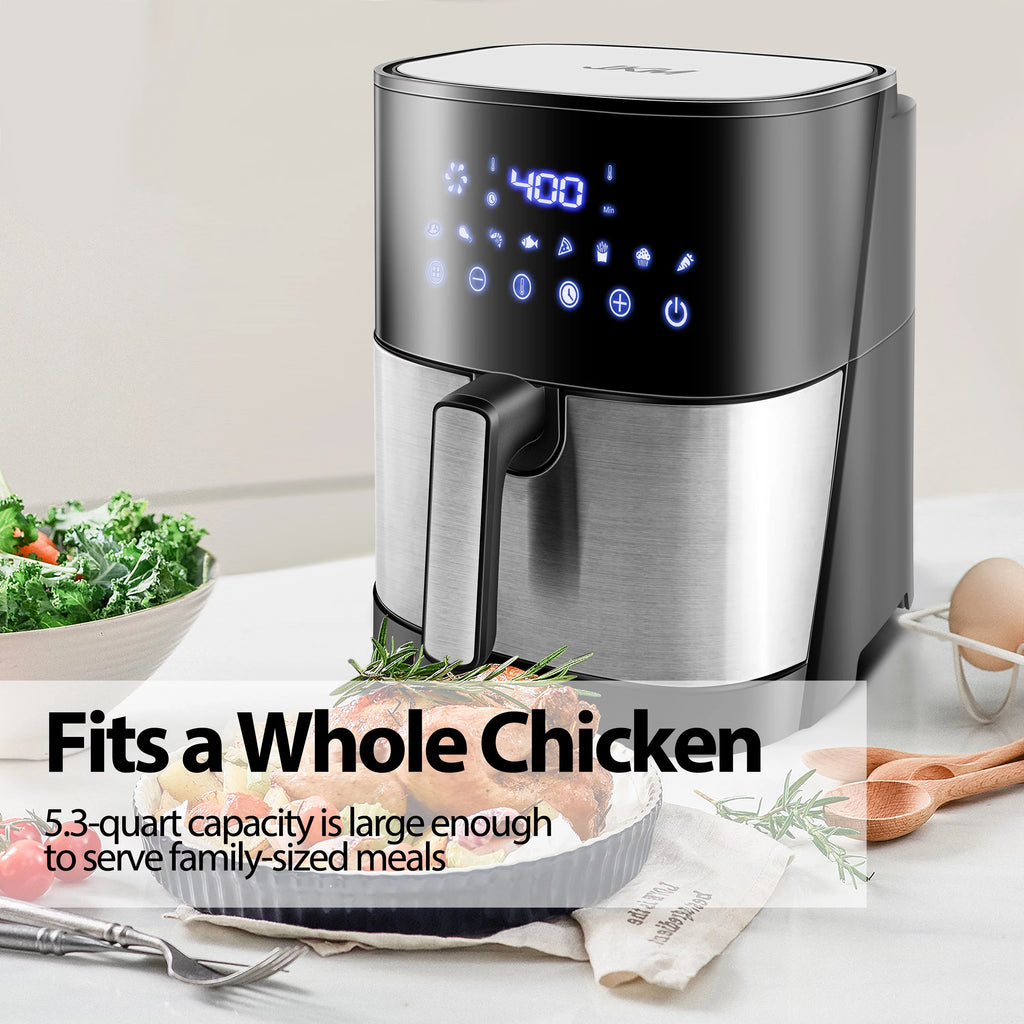 6.7 Quart Digital Stainless Steel Air Fryer H28316