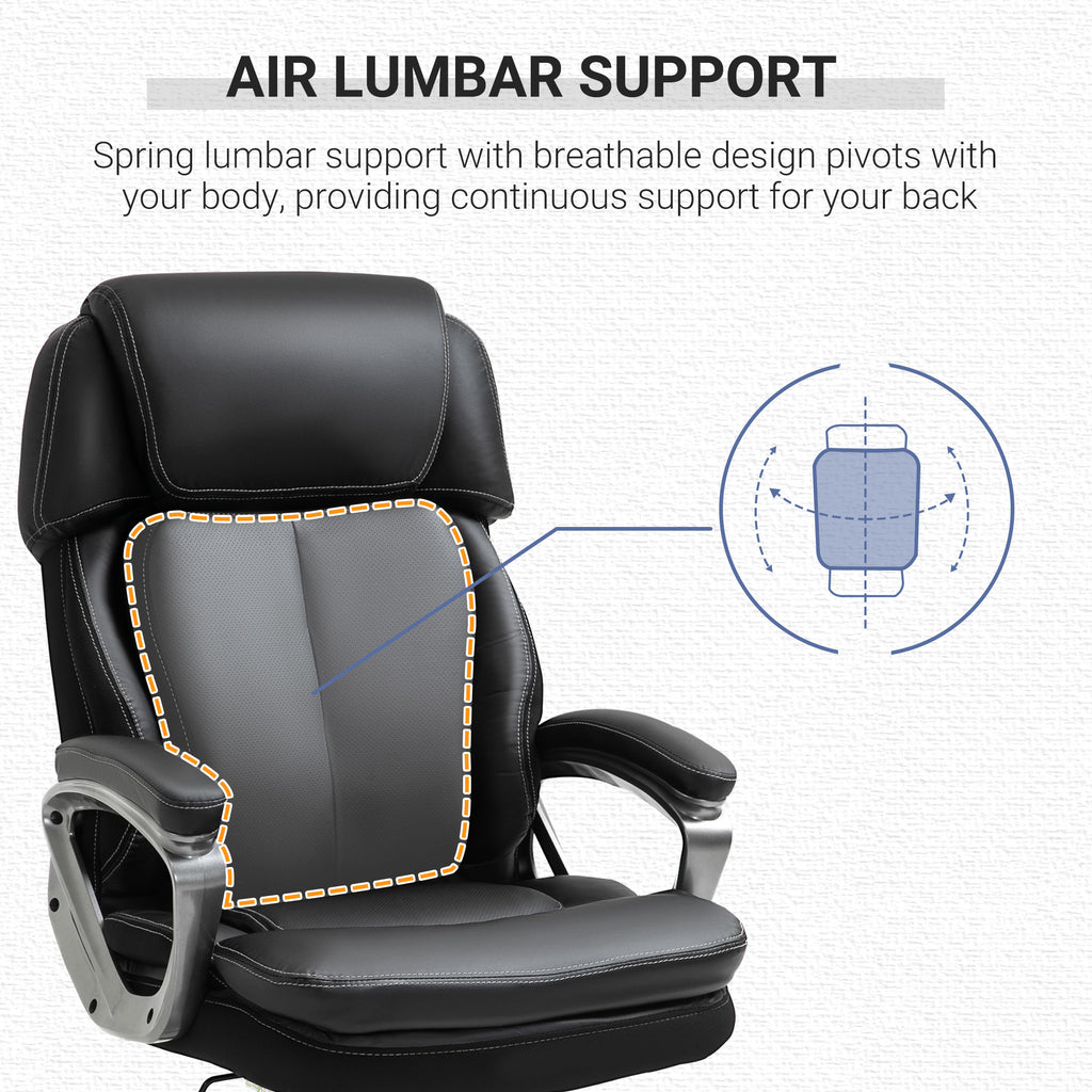 Black High Back Office Chair with Adjustable Height and Wheels D610972