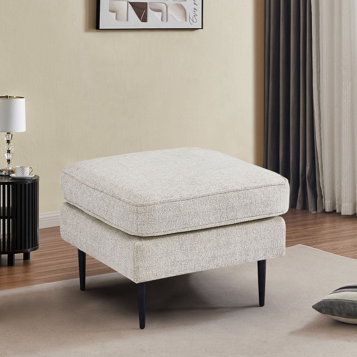 White Upholstered Tufted Sofa A5388