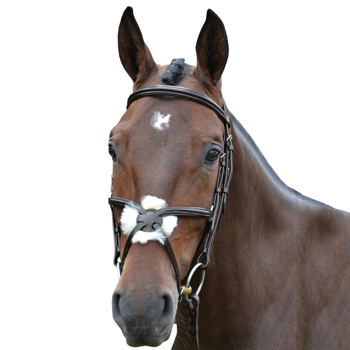Brown Mexican Bridle with Rubber Grip Reins S850264