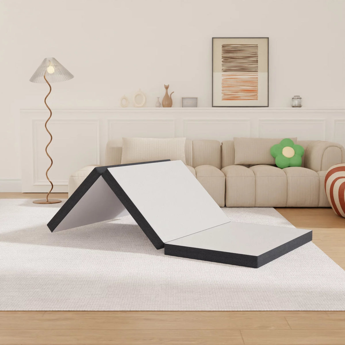 3 Inch Foldable Queen Mattress with Washable Cover O25227