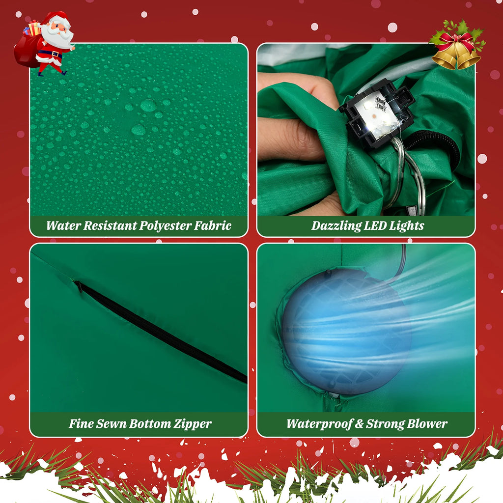 10FT Tall Christmas Inflatable Arch with Air Blower & LEDs A616584