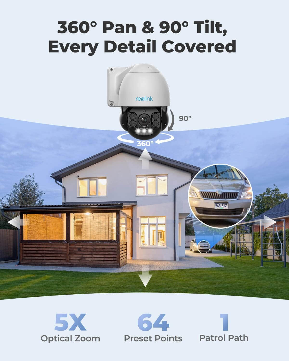 4K PTZ Outdoor PoE IP Security Camera D47887
