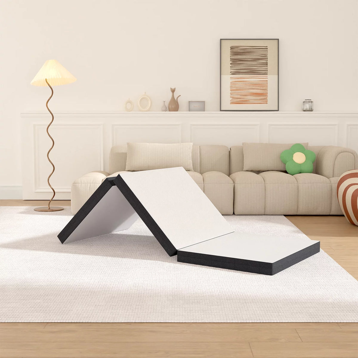 3 Inch Foldable Queen Mattress with Washable Cover O25227