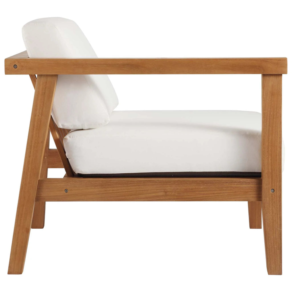 Natural White Teak Wood 3-Piece Sectional Sofa Set X17117