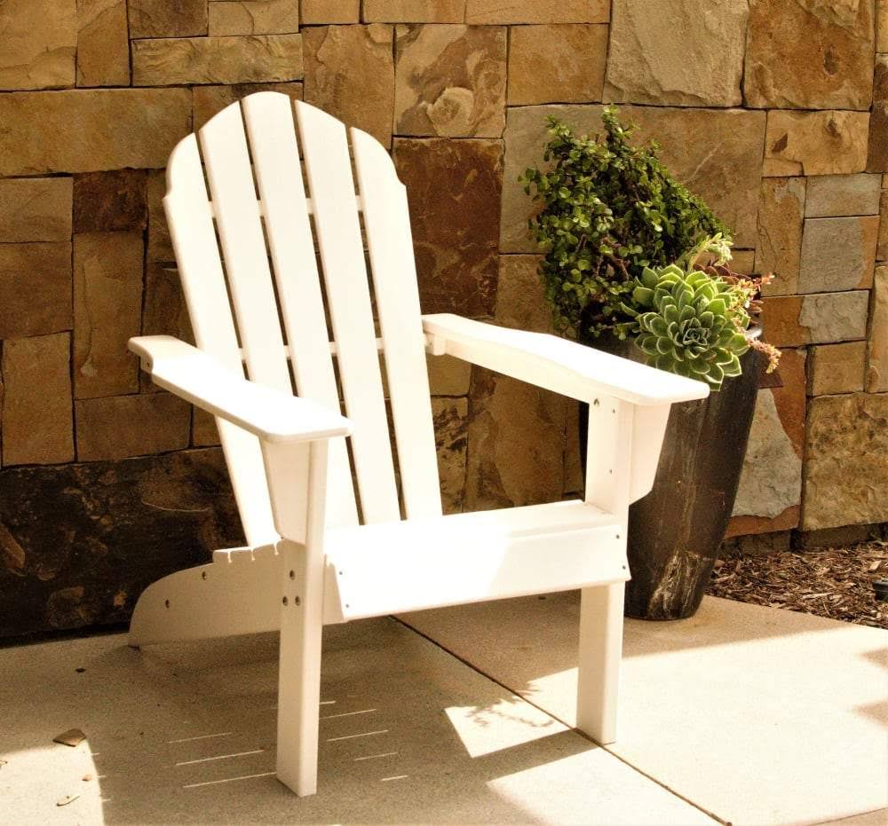 Resin Teak Red Plastic HDPE Poly Lumber Adirondack Chair R719606