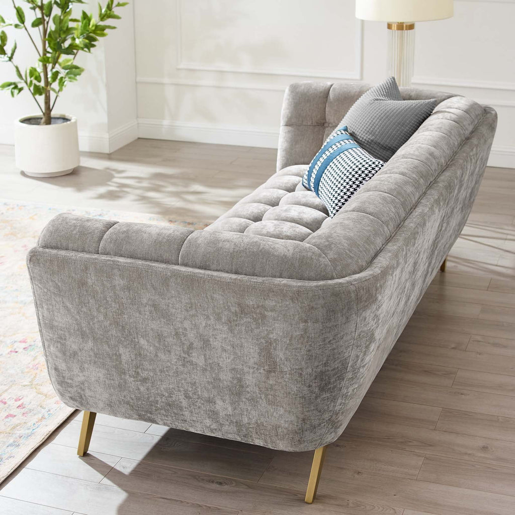 Light Grey Velvet Sofa G343402