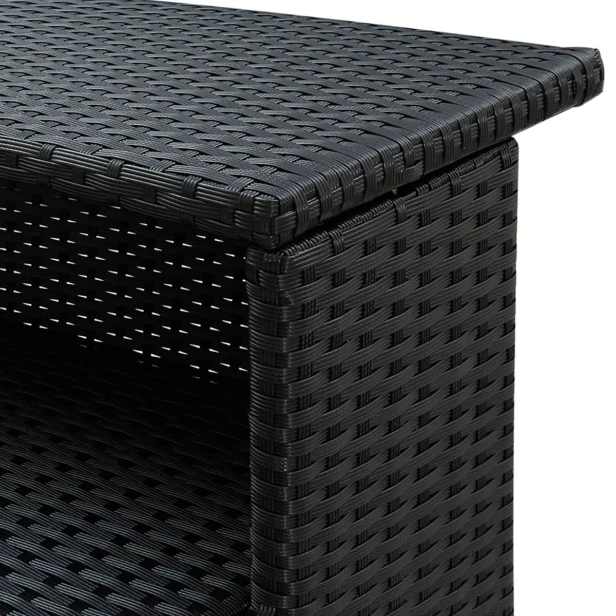 Black Poly Rattan 2-Tier Bar Table R195104