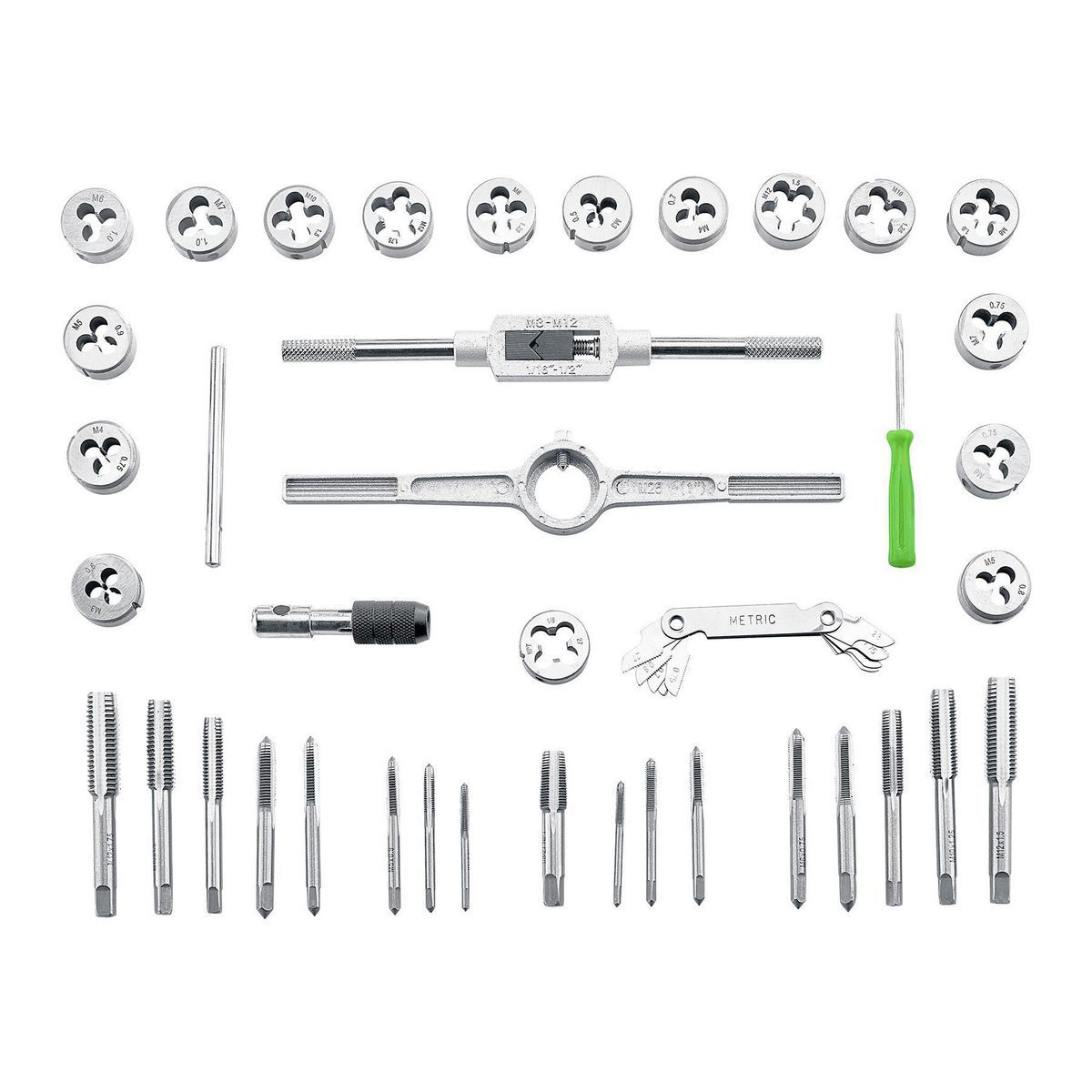 Carbon Steel Metric Tap and Die Set, 40 Piece P988856