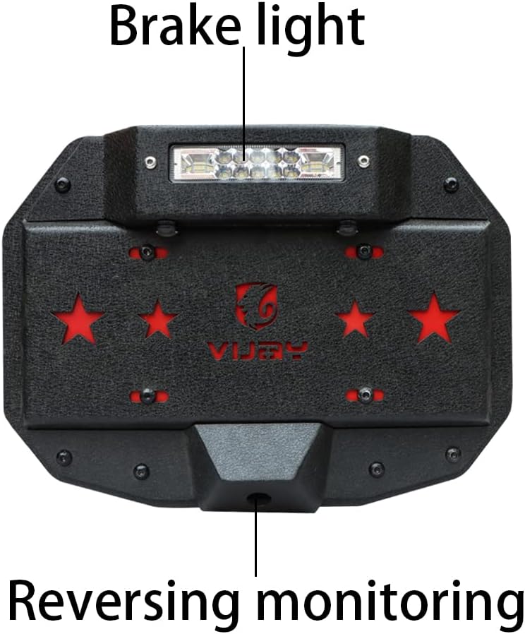 Spare Tire Delete License Plate Relocation Kit with Plate Light & Third Brake Light D942852