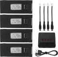 3.7V 1800mAh Li-po Batteries 4PCS with 4-in-1 Charger J543114