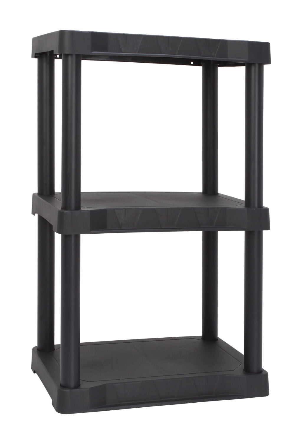 Black Plastic 3-Tier 32 H x 20.07 W x 12 D 150lb Capacity I31898