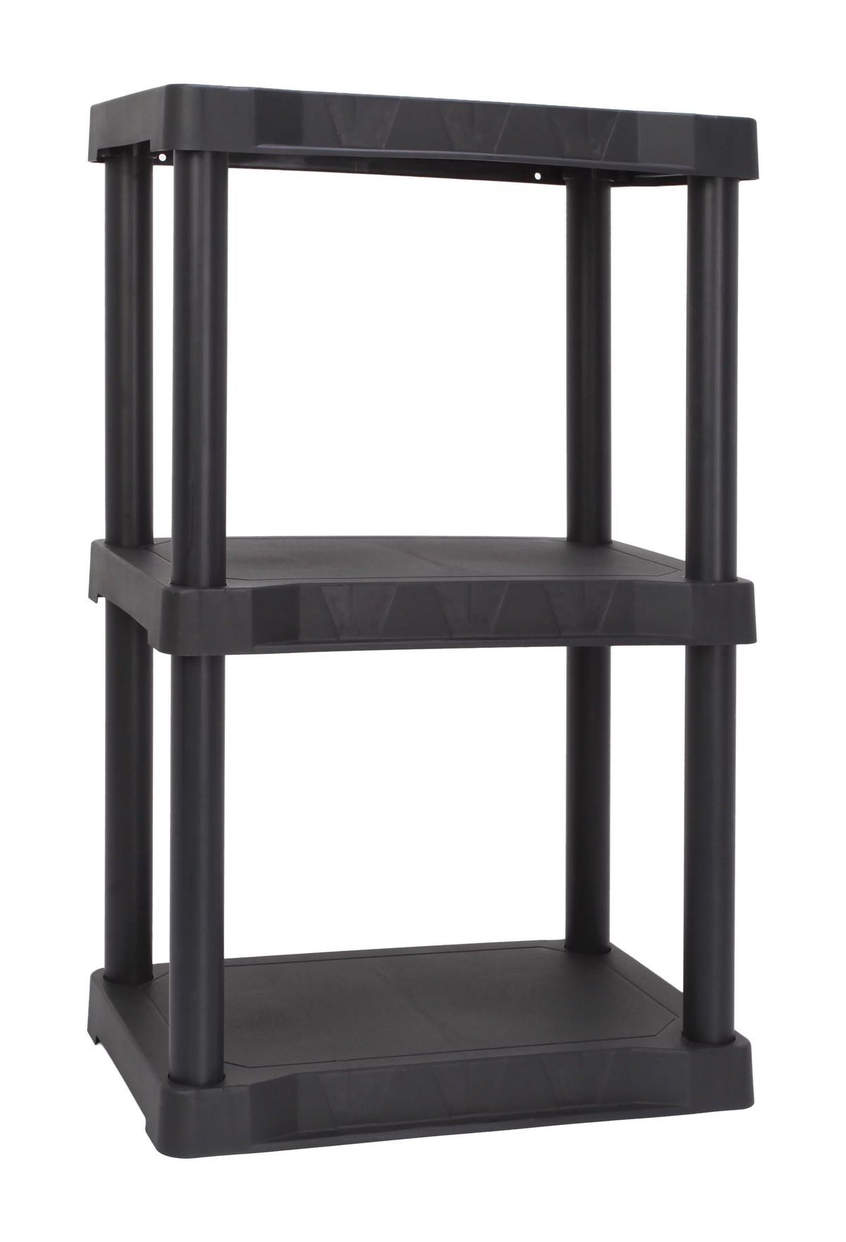 Black Plastic 3-Tier 32 H x 20.07 W x 12 D 150lb Capacity I31898