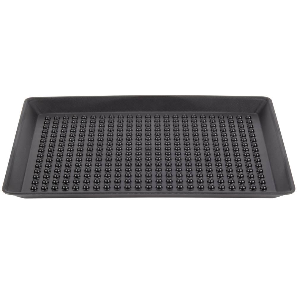 Charcoal Polypropylene Pizza Tray - 12/Case Q8257