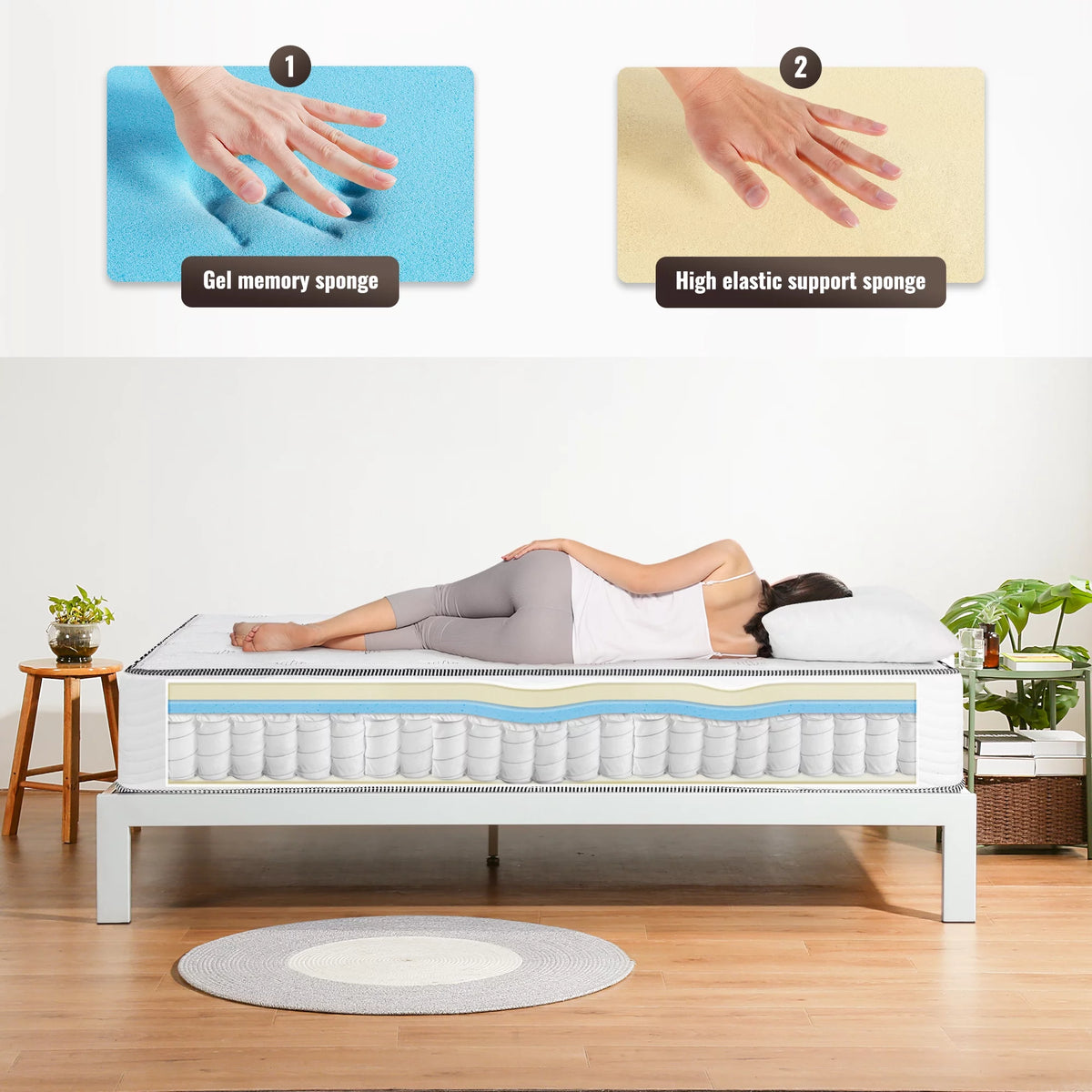 10'' Plush Hybrid Twin Mattress U581980