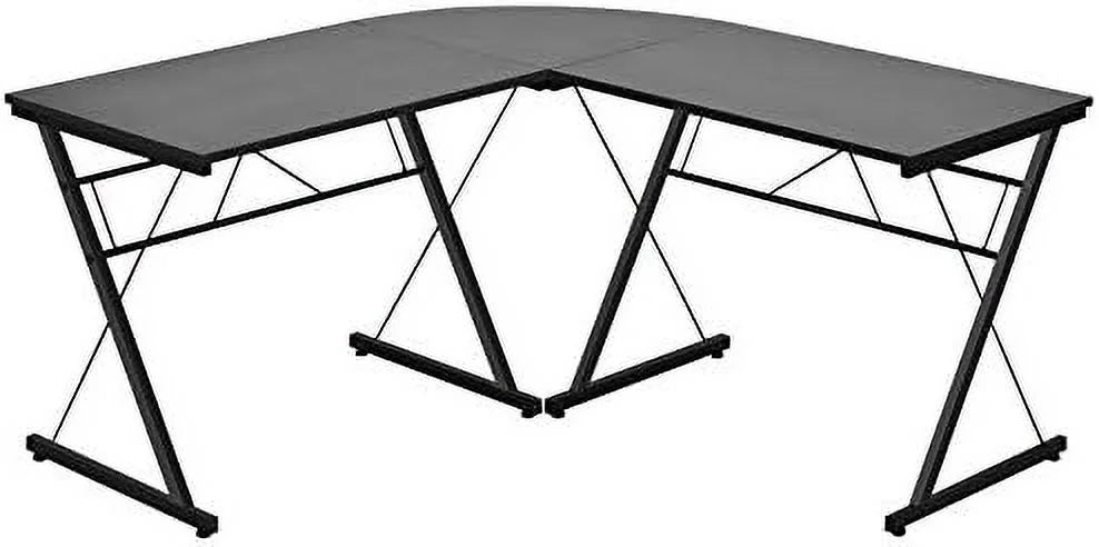 L-Shaped Corner Computer Desk with Round Corner S350