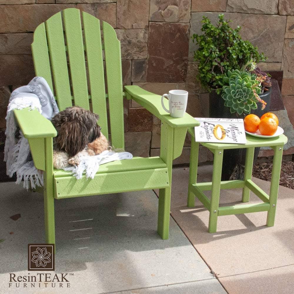 Resin Teak Red Plastic HDPE Poly Lumber Adirondack Chair R719606