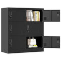 Black Steel Storage Locker with Lock and Card Slot P788