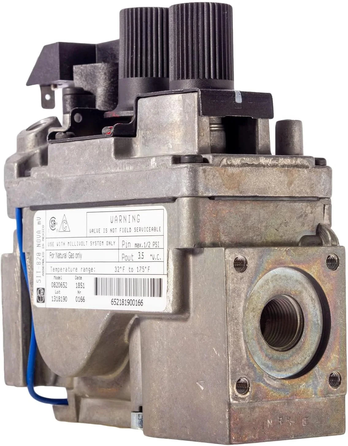 Natural Gas Millivolt Gas Valve for Fireplaces and Stoves Q791